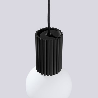 Lámpara colgante Mido negro, 1 luz