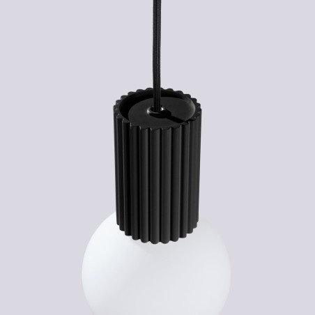 Lámpara colgante Mido negro, 1 luz