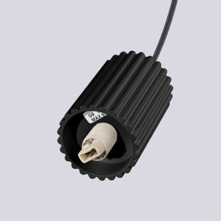 Lámpara colgante Mido negro, 1 luz