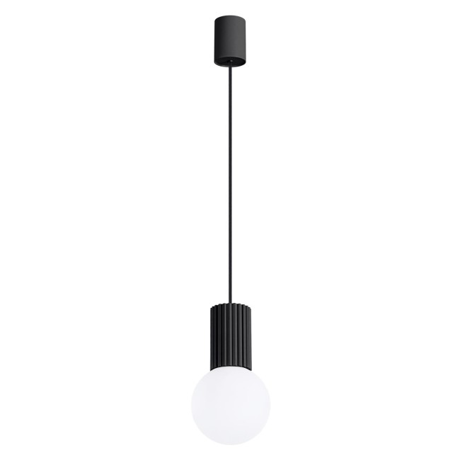 Lámpara colgante Mido negro, 1 luz