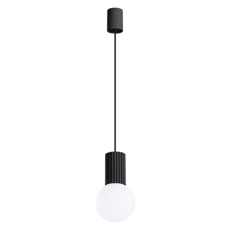 Lámpara colgante Mido negro, 1 luz