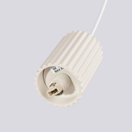 Lámpara colgante Mido beige, 1 luz