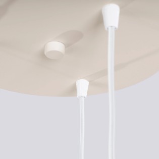 Lámpara colgante Mido beige, 3 luces