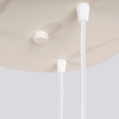 Lámpara colgante Mido beige, 3 luces
