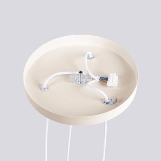 Lámpara colgante Mido beige, 3 luces