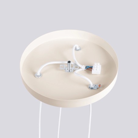 Lámpara colgante Mido beige, 3 luces