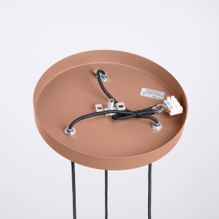 Lámpara colgante Mido moca, 3 luces