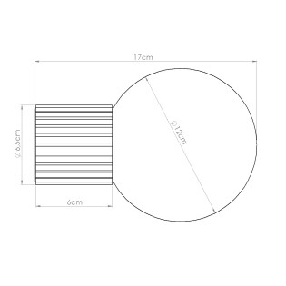 Aplique de pared Mido ultramarino IP44