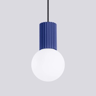 Lámpara colgante Mido ultramarino, 1 luz