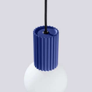 Lámpara colgante Mido ultramarino, 1 luz