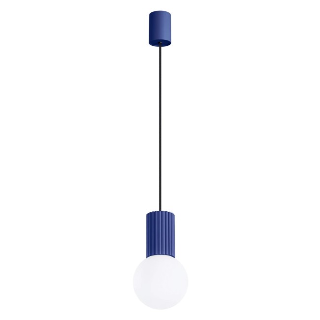 Lámpara colgante Mido ultramarino, 1 luz