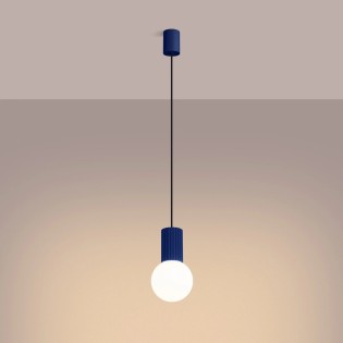 Lámpara colgante Mido ultramarino, 1 luz