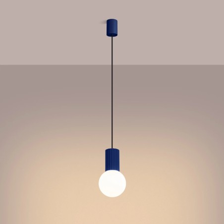 Lámpara colgante Mido ultramarino, 1 luz