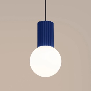Lámpara colgante Mido ultramarino, 1 luz