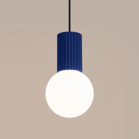 Lámpara colgante Mido ultramarino, 1 luz