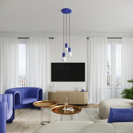 Lámpara colgante Mido ultramarino 3 luces