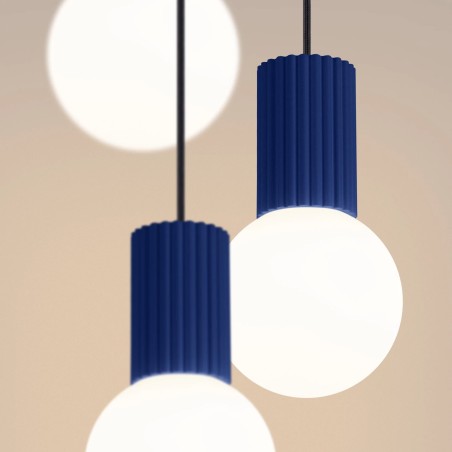 Lámpara colgante Mido ultramarino 3 luces