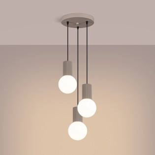 Lámpara colgante Mido topo, 3 luces
