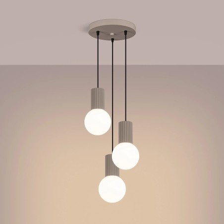 Lámpara colgante Mido topo, 3 luces