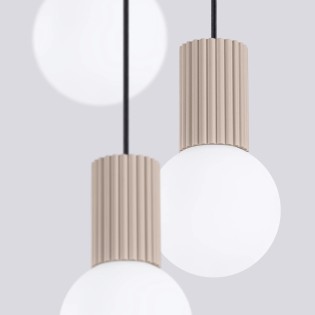 Lámpara colgante Mido topo, 3 luces