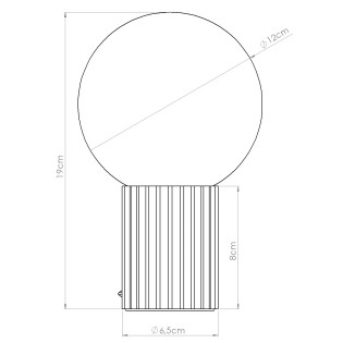 Lámpara de mesa Mido Burdeos