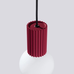 Lámpara colgante Mido Burdeos, 1 luz