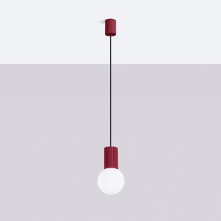 Lámpara colgante Mido Burdeos, 1 luz