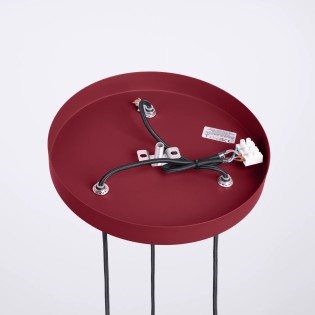 Lámpara colgante Mido Burdeos, 3 luces