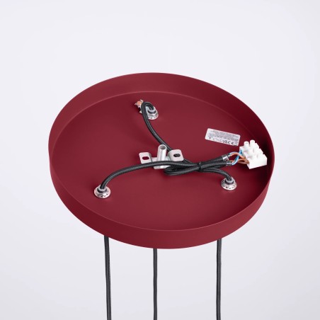 Lámpara colgante Mido Burdeos, 3 luces