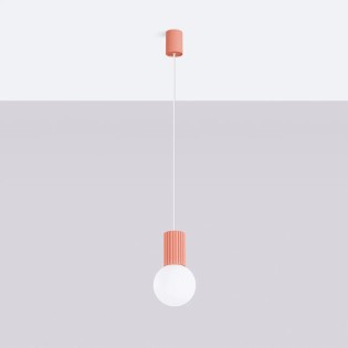 Lámpara colgante Mido Rosa, 1 luz