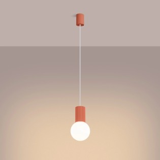 Lámpara colgante Mido Rosa, 1 luz