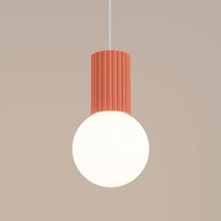 Lámpara colgante Mido Rosa, 1 luz