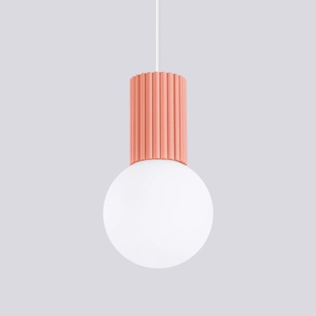 Lámpara colgante Mido Rosa, 1 luz