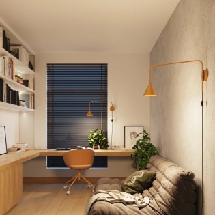 Aplique de pared Naon dorado
