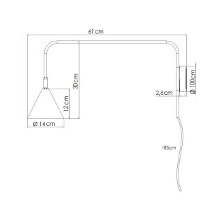 Aplique de pared Naon beige