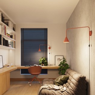 Aplique de pared Naon rojo