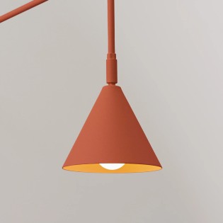 Aplique de pared Naon rojo
