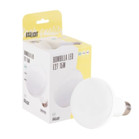 Bombilla LED E27 15W 1.200Lm 6000ºK R90 40.000H