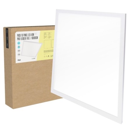 Pack 10 Panel LED 40W 4,000 Lm 6500ºK 60x60Cm PRO Flicker Free 60.000H