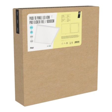 Pack 10 Panel LED 40W 4,000 Lm 6500ºK 60x60Cm PRO Flicker Free 60.000H