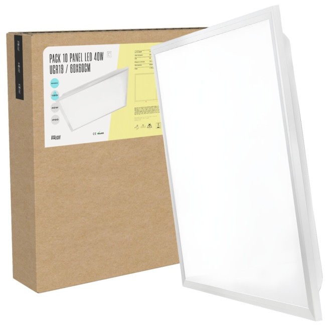 Pack 10 Panel Led  - Modular 600x600 40W 6000 K