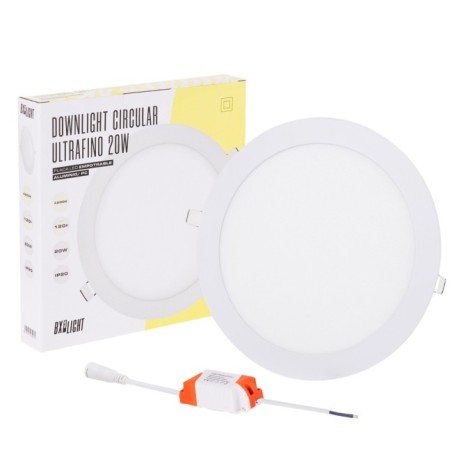Placa LED 20W 1.600Lm 6000ºK Circular 40.000H