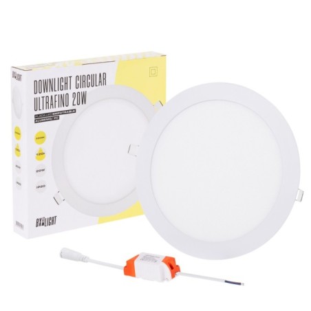 Placa LED 20W 1.600Lm 6000ºK Circular 40.000H