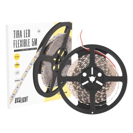 Tira LED 300 x SMD5050 14,4W/M 24VDC IP20 5M x 5M Blanco Natural