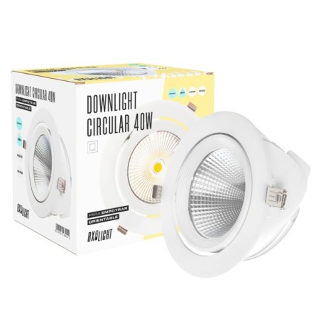 Foco Downlight LED 40W  3760Lm 3000ºK Orientable UGR17 50.000H