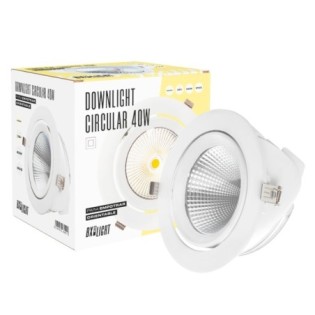 Foco Downlight LED 40W  3760Lm 3000ºK Orientable UGR17 50.000H