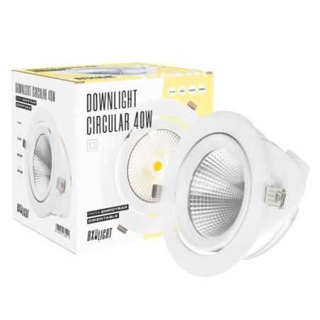 Foco Downlight LED 40W  3760Lm 3000ºK Orientable UGR17 50.000H