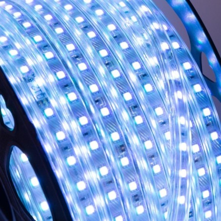 Tira de 60 LEDs/M 500W 42.000Lm 3000ºK SMD5050 220VAC IP65 x50M 40.000H