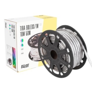 Tira de 60 LEDs/M 500W 42.000Lm 3000ºK SMD5050 220VAC IP65 x50M 40.000H