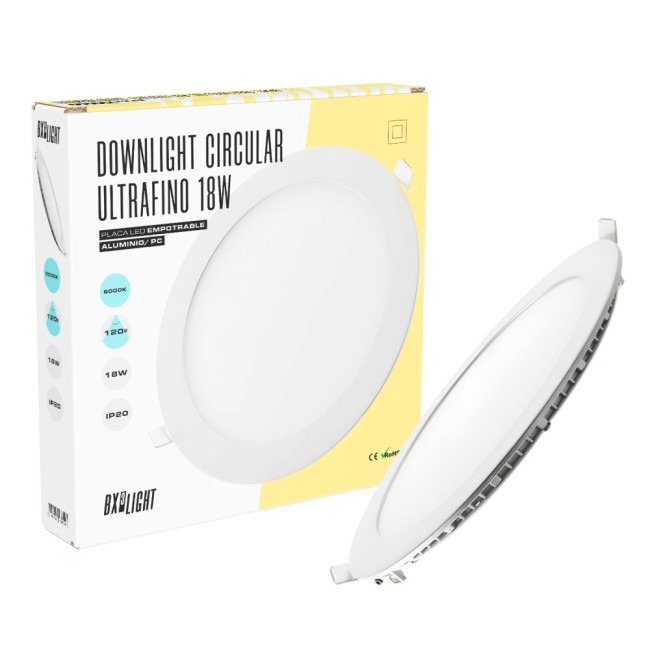 Placa LED 18W 1.409Lm 6000ºK Circular 40.000H